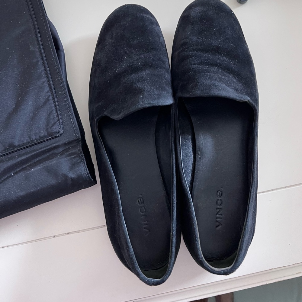 Vince Crushed Velvet Loafers